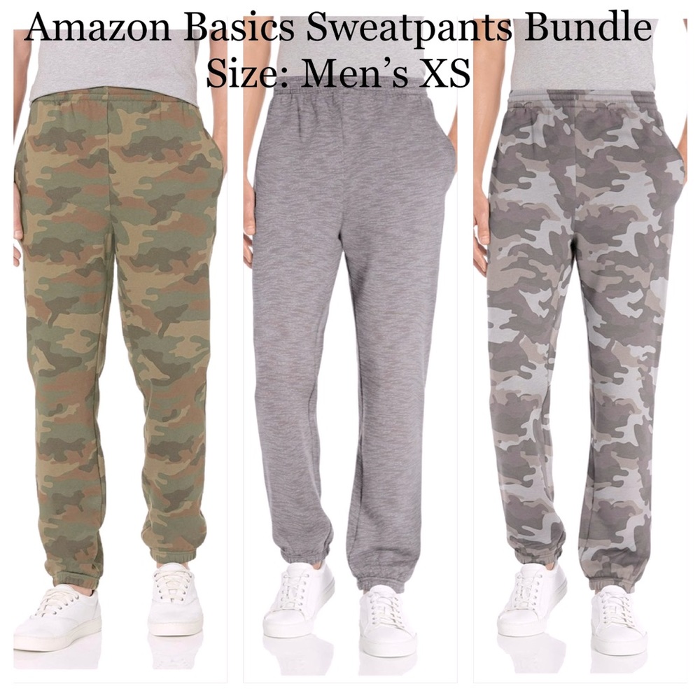 Amazon Basics Sweatpants Bundle, Size Men’s XS